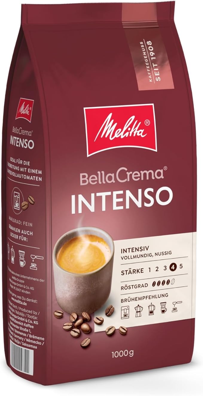 Kawa Melitta ziarnista 1 kg, BellaCrema Intenso